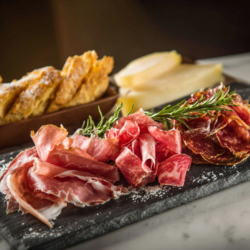 Tabla de Quesos, Jamón y Totopos Tabla de Quesos, Jamón y Totopos