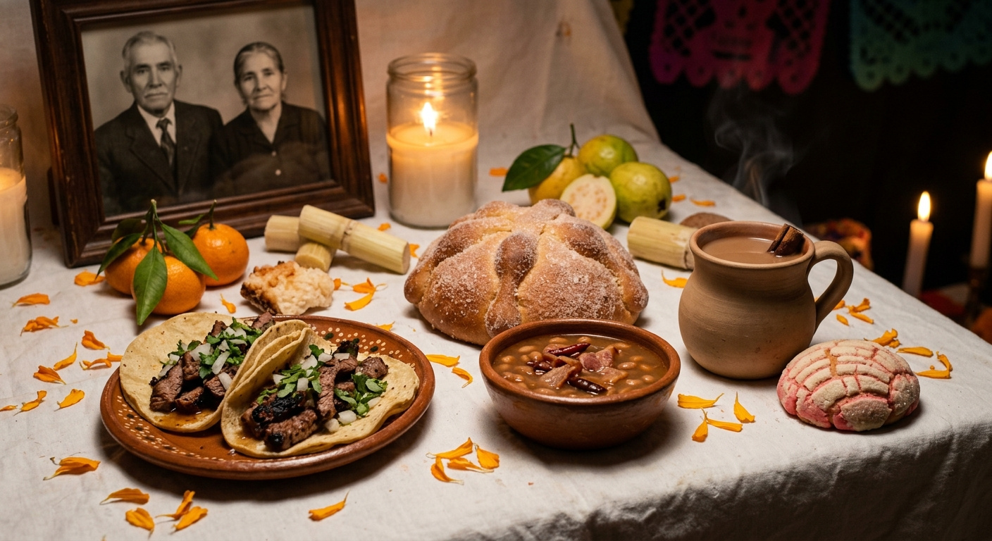 Comida que debe estar en el Altar de Muertos