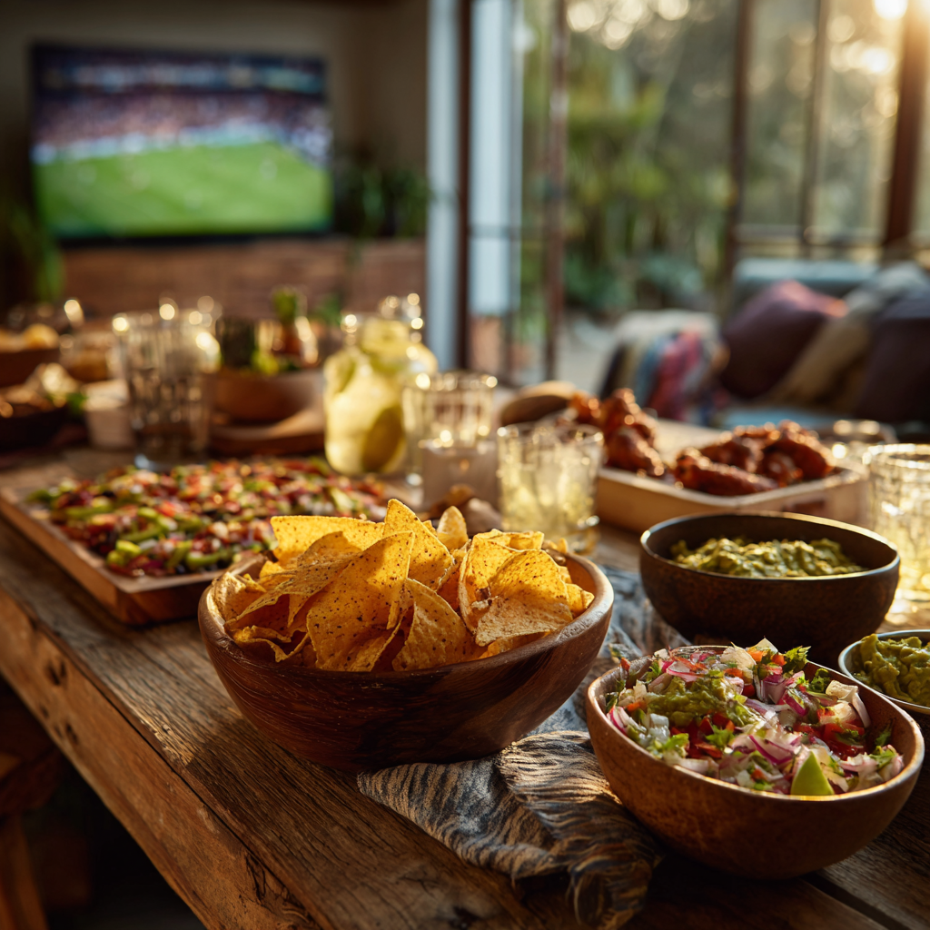 U6827183126 Mesa con botanas mexicanas nachos guacamole alita 22253bf5 9164 4610 aa43 9f4a60b6115f 2